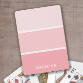 Jeu De Cartes Chips de peinture rose pâle avec nom personnalisé