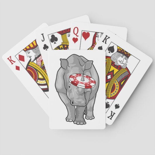 Jeu De Cartes Chips de poker Rhino Poker (dos)