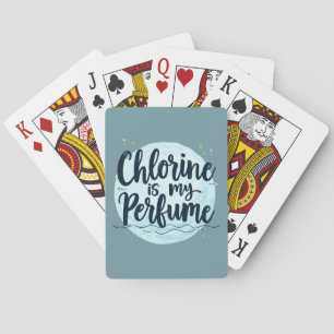 Jeu De Cartes Chlorine Est Ma Citation De Nage Drôle De Parfum