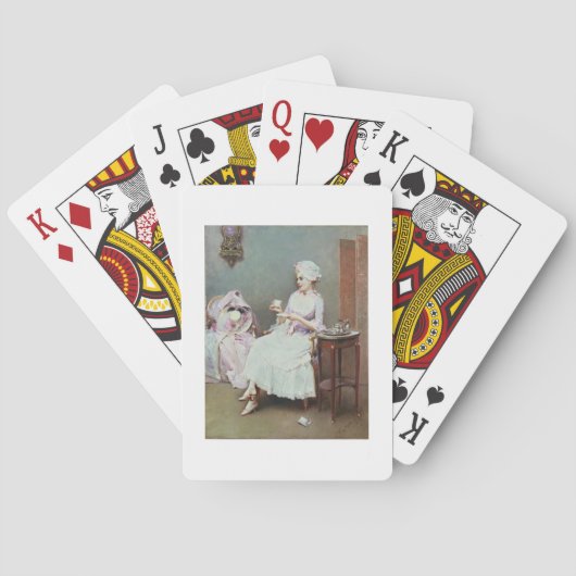 Jeu De Cartes Chocolat chaud (huile sur toile) (dos)