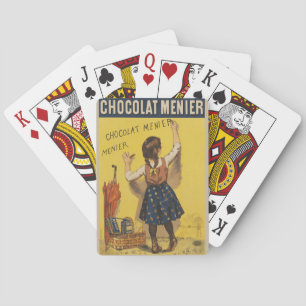 Jeu De Cartes Chocolat Menier Petite fille Mur écriture