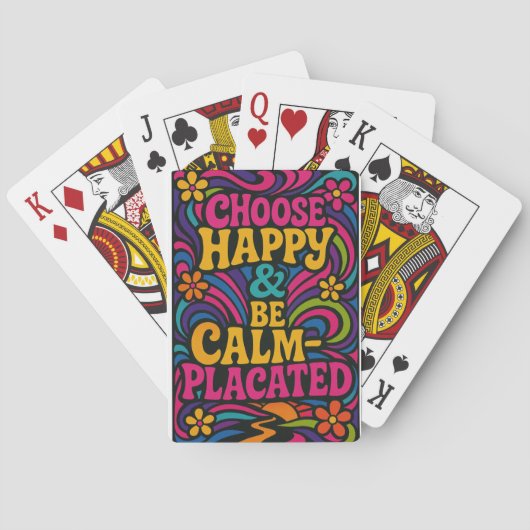 Jeu De Cartes Choose Happy & Be Calm-Placated Playing Cards (dos)