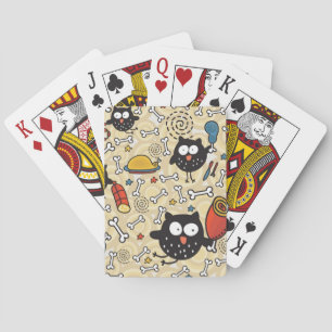 Jeu De Cartes Chouette avec Motif de viande