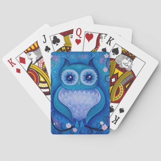 Jeu De Cartes chouette bleue (dos)