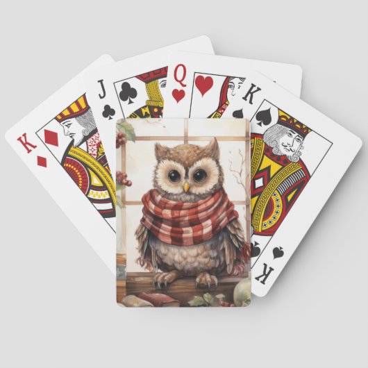 Jeu De Cartes Chouette de Noël Cosy Chouette d'hiver Cosy (dos)