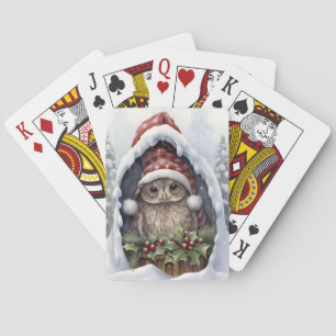 Jeu De Cartes Chouette de Noël lunaire