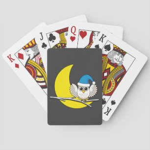 Jeu De Cartes Chouette neigeuse dans une nouvelle nuit d'hiver s
