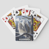 Jeu De Cartes Chouette neigeuse perchée en hiver (dos)