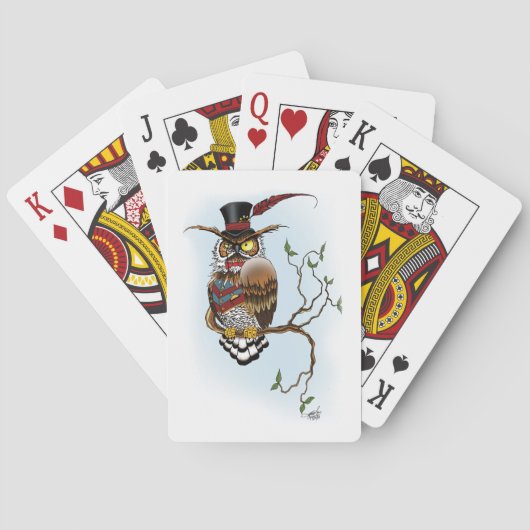 Jeu De Cartes Chouette victorienne (dos)