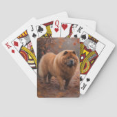 Jeu De Cartes Chow Chow à l'automne Feuilles automne Inspire (dos)