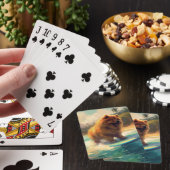 Jeu De Cartes Chow Chow Beach Plage Surf Peinture (In Situ)