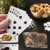 Jeu De Cartes Chow Chow Chien de Noël en neige (In Situ)