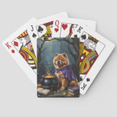 Jeu De Cartes Chow Chow Chien Peinture Whimsical Halloween (dos)