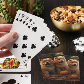 Jeu De Cartes Chow Chow Chiot Automne Citrouille de plaisir (In Situ)