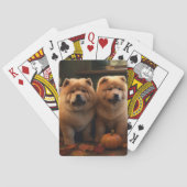 Jeu De Cartes Chow Chow Chiot Automne Citrouille de plaisir (dos)