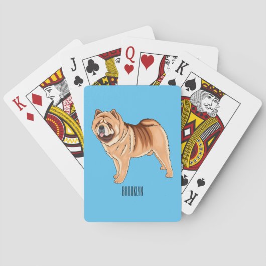Jeu De Cartes Chow Chow dog cartoon (dos)