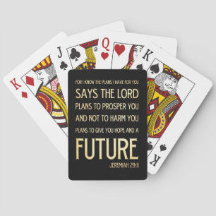 Jeu De Cartes Christian Scriptural Bible Verse - Jeremiah 29:11