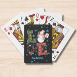 Jeu De Cartes Christmas Love Nurse Cute Médicale Snowman Nom<br><div class="desc">Ce design moderne comprend le texte "Amour" dans la typographie moderne amusante accentué avec une infirmière de snowman, stéthoscope, flocons de neige, saint et sucres de canne. Personnalisé avec votre nom en éditant le texte dans la zone de texte fournie #infirmier #nurselife #médecin #santé #noël #cartes de jeu #poker #jeux...</div>