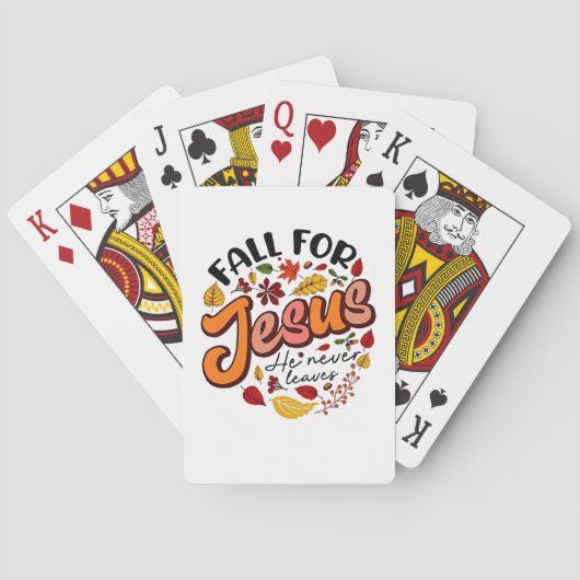 Jeu De Cartes Chute pour Jésus Il ne Feuilles Jamais Chute de Th (dos)