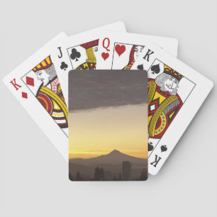 Jeu De Cartes Ciel à l'aube sur Portland et Mt. Hood, Oregon