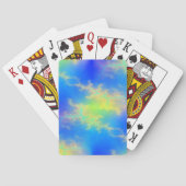 Jeu De Cartes Ciel bleu et boulons de foudre jaune doré (dos)