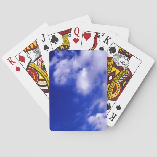 Jeu De Cartes Ciel bleu et nuages blancs (dos)