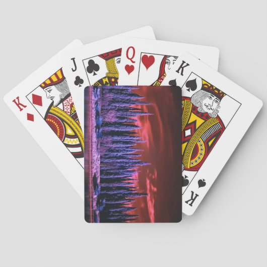 Jeu De Cartes ciel d'hiver violet (dos)
