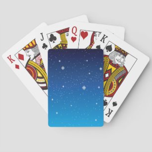 Jeu De Cartes Ciel nocturne étoilé bleu profond