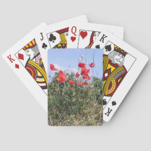 Jeu De Cartes Cieux bleus et coquelicots rouges