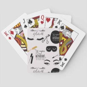 Jeu De Cartes Cils Noir Or Glam Anniversaire