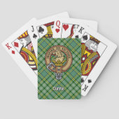 Jeu De Cartes Cimier de lion Clan Currie sur Tartan (dos)
