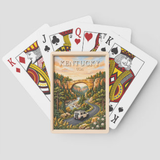 Jeu De Cartes Circuit routier 3D texturé Kentucky USA Red River