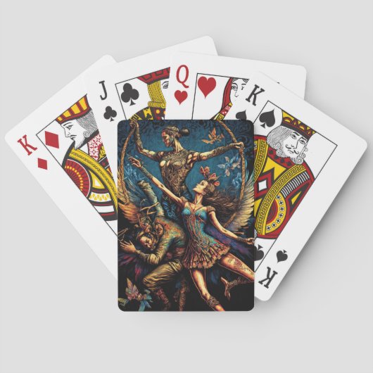 Jeu De Cartes Cirque Trapeze Artistes Interprète Cirque Vaudevil (dos)