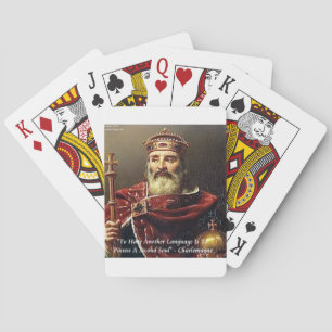 Jeu De Cartes Citation Charlemagne & Langues célèbres