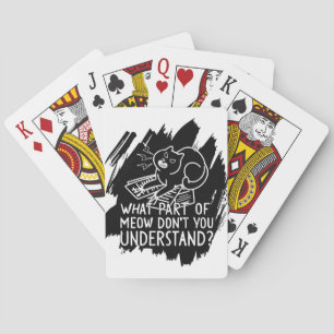 Jeu De Cartes Citation de chat amusante Black Splash