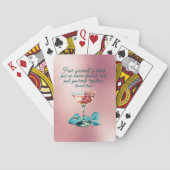 Jeu De Cartes Citation de cocktail pour fille rose (dos)