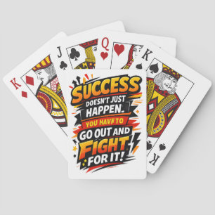 Jeu De Cartes Citation de Combattant de la Réussite