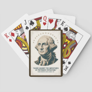 Jeu De Cartes Citation de George Washington Art du président amé