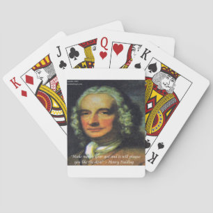Jeu De Cartes Citation de Henry Fielding "Si l'argent est votre