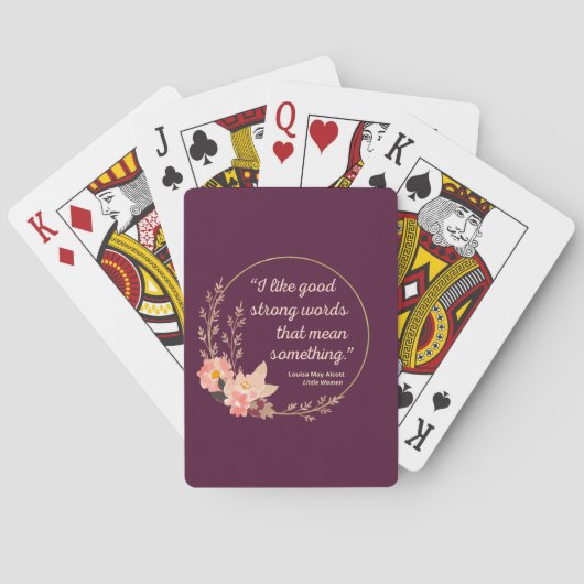 Jeu De Cartes Citation de Little Women IV - Style mignon (dos)