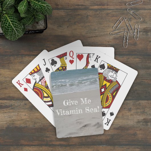 Jeu De Cartes Citation de plage Tropical Vaves de sable Vitamine