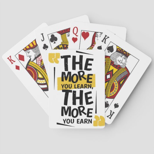 Jeu De Cartes Citation De Succès Plus Vous Apprenez (dos)