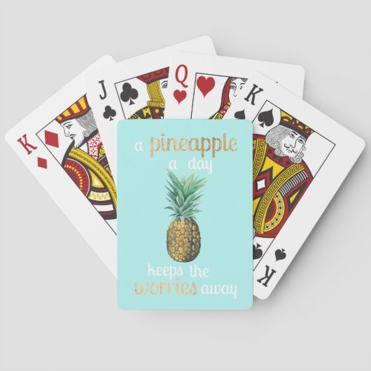 Jeu De Cartes Citation de vie d'ananas (dos)