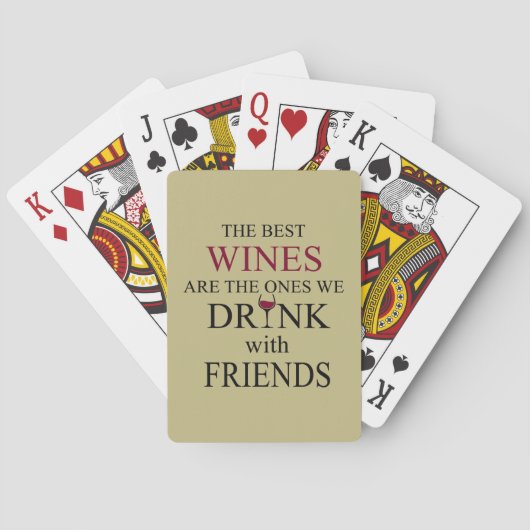 Jeu De Cartes citation de vin drôle pour les amis (dos)