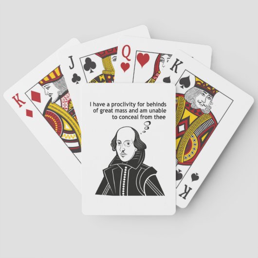 Jeu De Cartes Citation drôle de Shakespeare (dos)