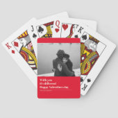 Jeu De Cartes Citation et photo rouge tendance | Cadeau Valentin (dos)