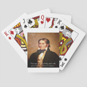 Jeu De Cartes Citation humoristique de Davy Crockett "En route p