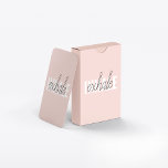 Jeu De Cartes Citation moderne Pastel Pink Inhale Exhale<br><div class="desc">Citation moderne Pastel Pink Inhale Exhale</div>