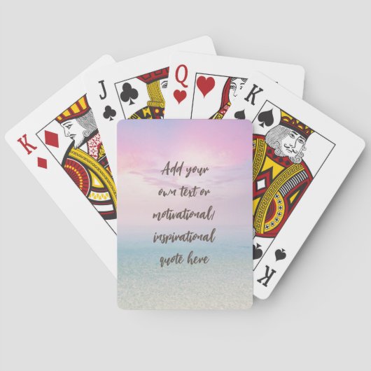 Jeu De Cartes Citation Motivationnelle Pastel Dream Beach sur me (dos)