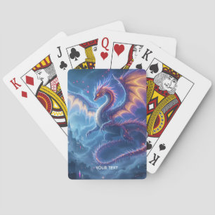 Jeu De Cartes Cité fantastique de dragon bleu mignon